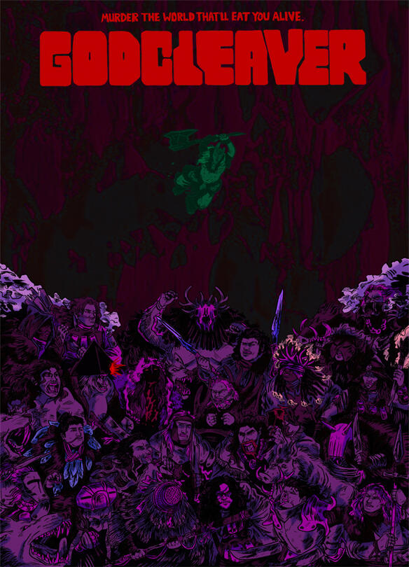 Cover Illustration for my comic, Godcleaver. A psychedelic barbarian horror comic that delves into the darkest parts of the mind to peel through the fear of self.